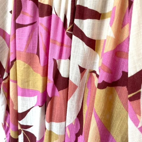 MINKPINK Kali Mini Dress Linen Blend Floral Lightweight Tie Waist - Picture 6 of 13